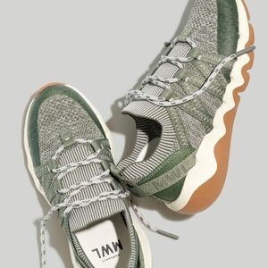 Green and Gray Athletic Sneakers